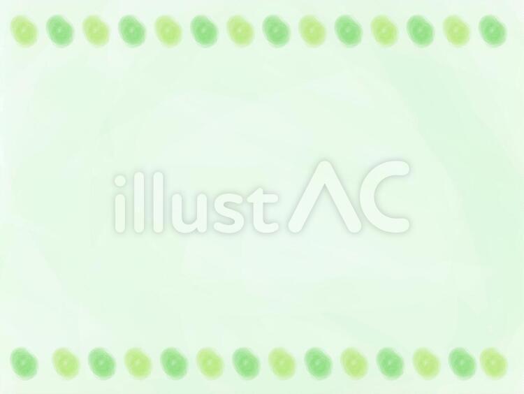 かわいい水玉並列（緑） 水玉,丸,円のイラスト素材