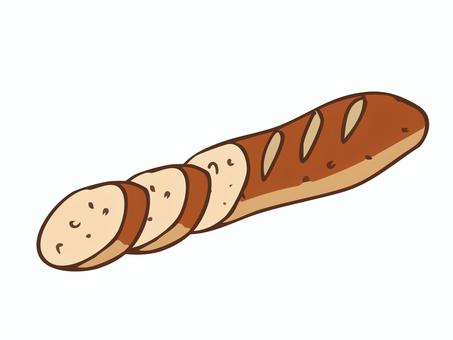 フランスパン フランスパン,パン,パン屋,食べ物,サクサク,茶色,美味しい,手書き,焼きたて,朝食のイラスト素材