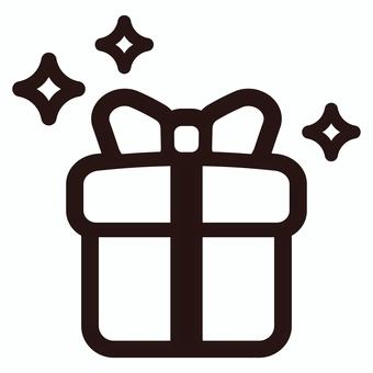 プレゼントのシンプルアイコン ギフトボックス,プレゼントボックス,クリスマスプレゼントのイラスト素材