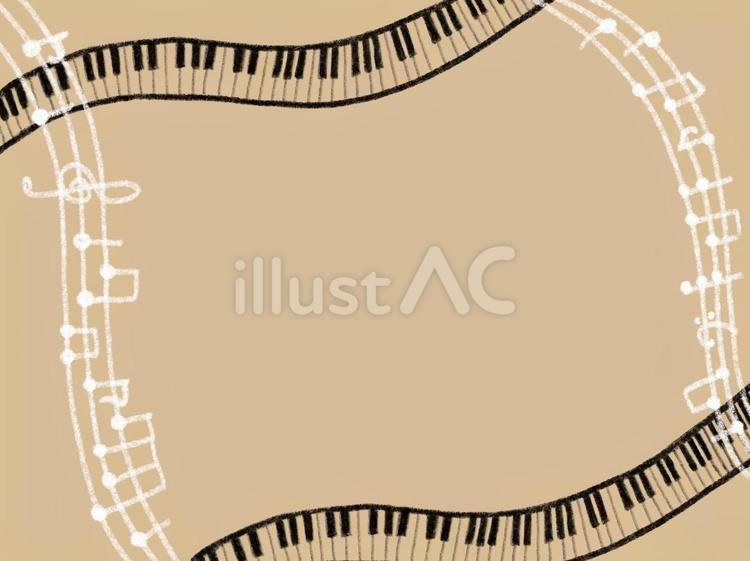 音楽のフレーム 音楽,楽譜,ピアノのイラスト素材