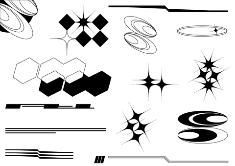 Illustration, ano 2000, geometria, cibernético, 