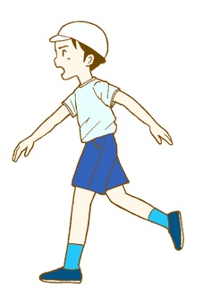 Illustration, sports day, man, a child, 