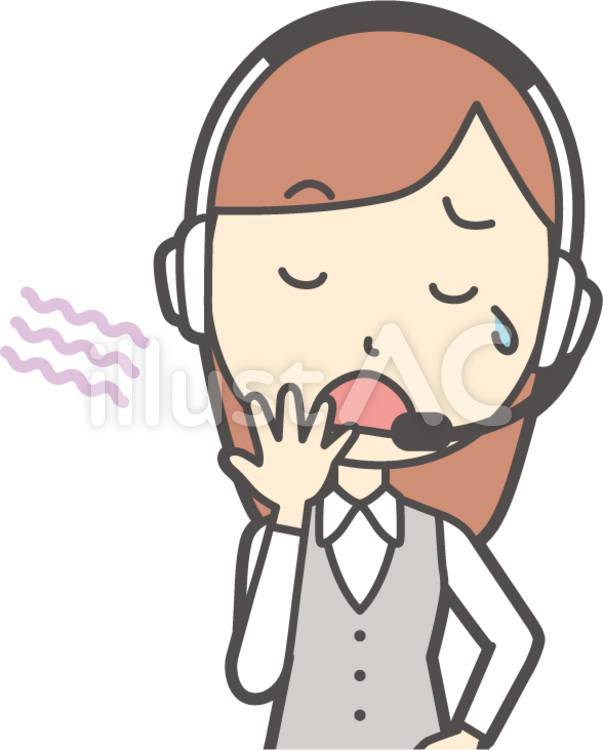 コールセンター女性 013 バストイラスト No 無料イラストなら イラストac