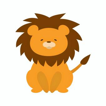 ライオン ライオン ライオン,百獣の王,強い,猛獣,動物園,ネコ科,かわいい,ポップ,生き物,ゆるかわのイラスト素材