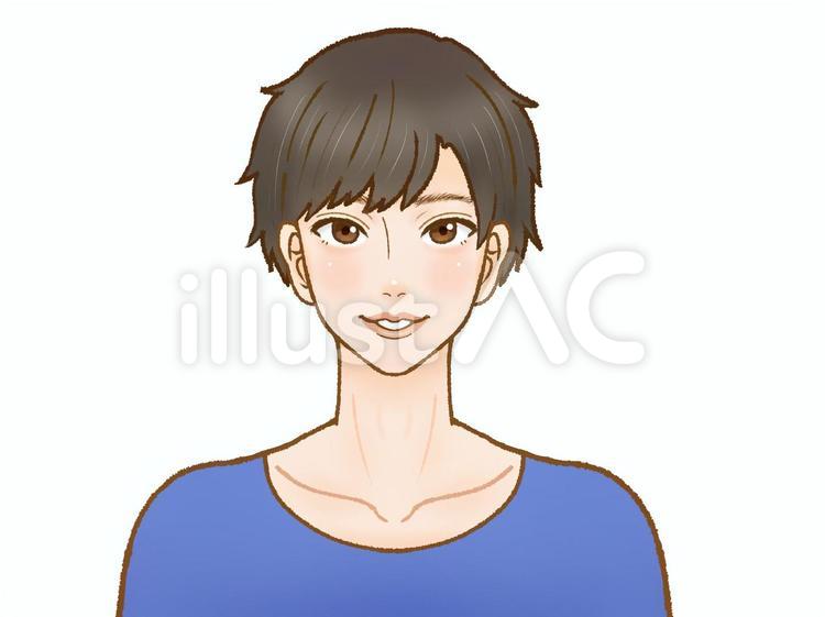 笑顔の男性_正面 笑顔,男性,人物のイラスト素材