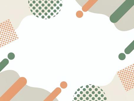 幾何学模様のポップなフレーム 背景,フレーム,幾何学模様,幾何学的,パターン,おしゃれ,テンプレート,デザイン,ドット,水玉のイラスト素材