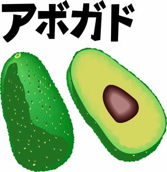 アボガド  アボガド  アボガド,野菜,食材,カット,イメージ,カタカナ,立体,リアルのイラスト素材