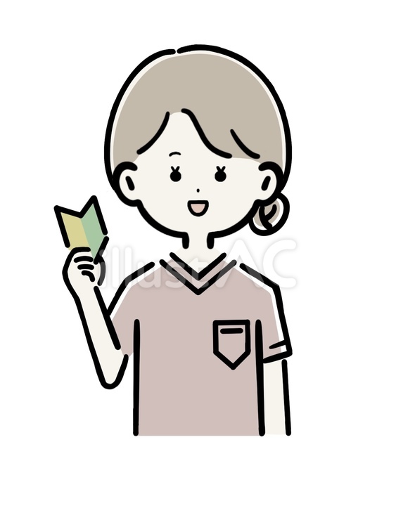 初心者マークを持つ医療スタッフ 看護師,医師,人物のイラスト素材