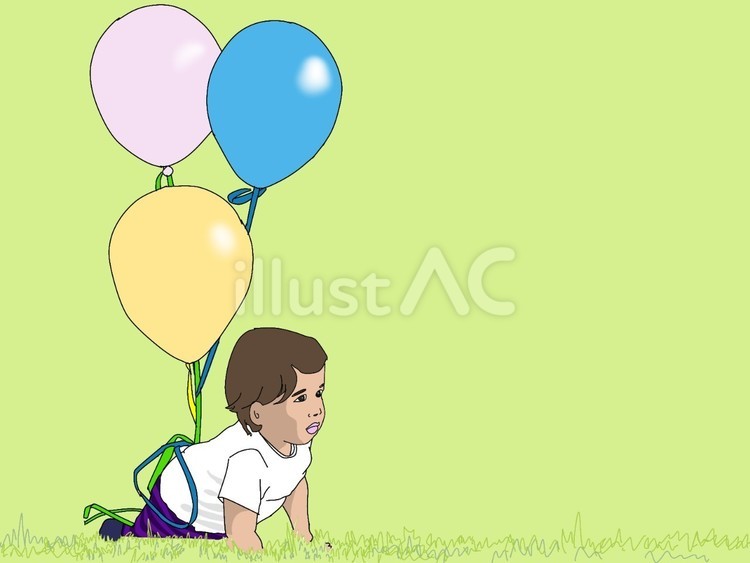 風船男の子 男の子,子供,風船のイラスト素材