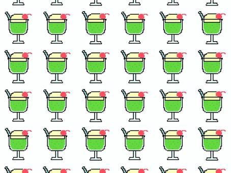 Melon soda (dot) background, , JPG