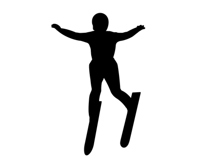 スキージャンプ スキージャンプ,競技,種目,ウインタースポーツ,運動,冬,迫力,ダイナミック,人,人物のイラスト素材