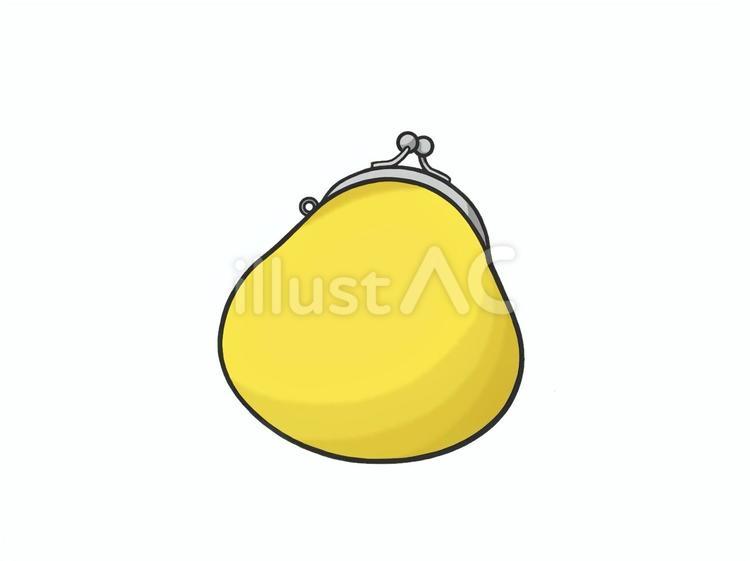 お金(マネー)をイメージするがま口 がま口,財布,お金のイラスト素材