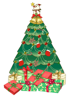 クリスマスツリーとプレゼント