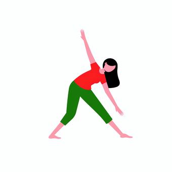 ヨガ 094 ヨガ,ヨガポーズ,ストレッチ,エクササイズ,健康,女性,リラックス,運動,フィットネス,美容のイラスト素材