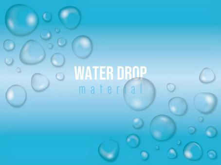 リアルな水滴のベクターデータ-水色 水滴,雫,水,透明,透過,雨,結露,泡,シャボン玉,背景のイラスト素材