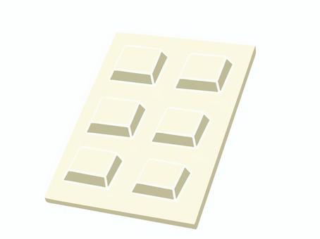 シンプルなホワイトチョコレートな板チョコ