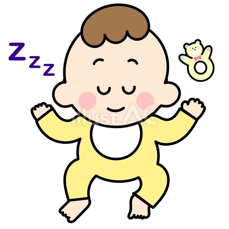 お昼寝赤ちゃん 赤ちゃん,乳児,かわいいのイラスト素材