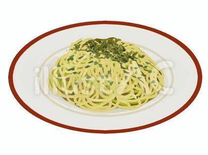 シンプルなジェノベーゼパスタ