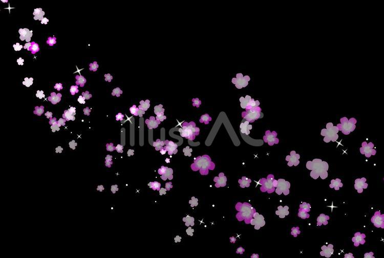 ポピーや花の舞うエフェクト背景★透過あり ポピー,ハイビスカス,桜のイラスト素材