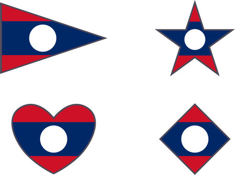 Illustration, JPG, PNG and AI Illustration, flag, country, laos, JPG, PNG and AI