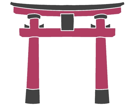 Torii (stamp style, material for new year's cards), JPG and PNG Torii (stamp style, material for new year's cards), , JPG and PNG