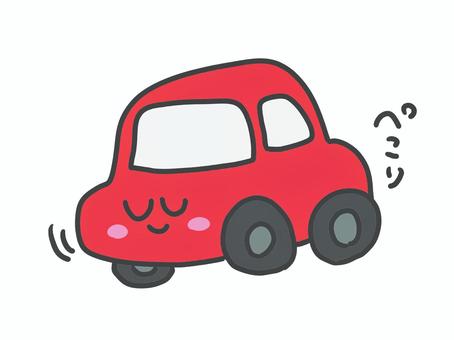 お辞儀をする車 お辞儀,車,赤,自動車,自家用車,運転,ありがとう,お礼,感謝,丁寧のイラスト素材