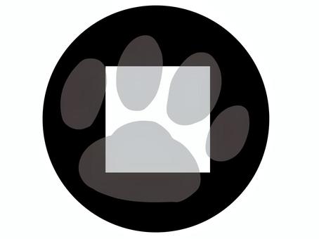 停止 ボタン ポチ 停止,ボタン,肉球,動画,視聴,配信,主線あり,イラスト素材,広告,チラシのイラスト素材