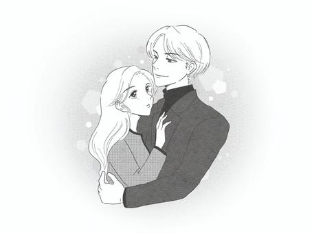 恋愛 人物,少女漫画,かわいい,漫画,コミック,ドラマ,ラブストーリー,恋愛,イケメン,美女のイラスト素材