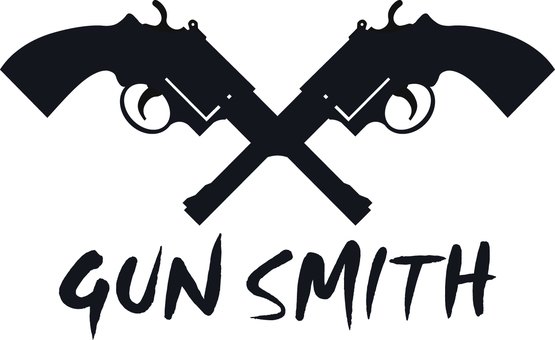 看板風のリボルバー拳銃シルエット リボルバー,拳銃,銃,武器,シルエットのイラスト素材