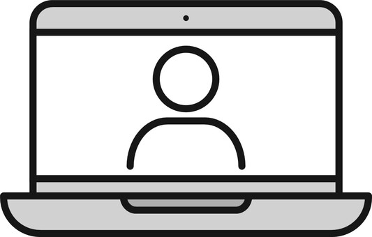 オンライン会議・Webミーティング オンライン会議,webミーティング,web会議,ビデオ通話,リモート,テレワーク,在宅勤務,pc,パソコン,モニターのイラスト素材