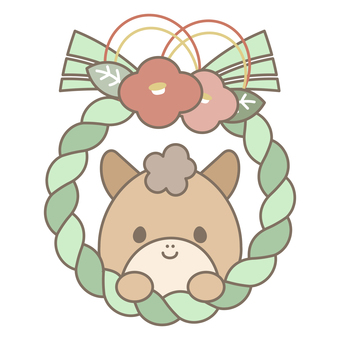 午年　お飾り　イラスト 年賀状,午年,午,馬,2026年,正月,お正月,はがき,2026,うまのイラスト素材
