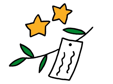 7月のカレンダー挿絵（月なし） 7月,七夕,短冊,夏,カレンダー,暦,月,年間,スケジュール,季節のイラスト素材