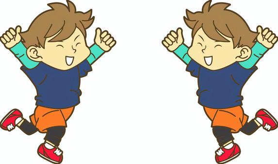 トレーニングする男性 男の子,可愛い,かわいい,男性,ランニング,ベクター,トレーニング,運動,ジョギング,走るのイラスト素材