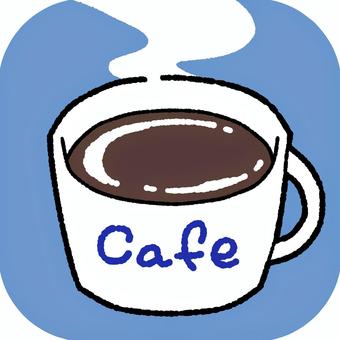 コーヒー2 SNSアイコン コーヒー,ホット,ドリンク,マグカップ,コップ,飲み物,カフェ,喫茶店,アイコン,かわいいのイラスト素材