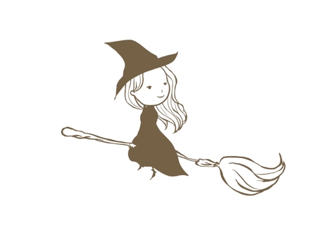 Witch (line drawing), witch, witch, halloween, JPG and PNG