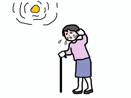 Beware of heatstroke, summer, intense heat, elderly, JPG