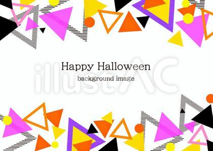 幾何学模様のハロウィンフレーム