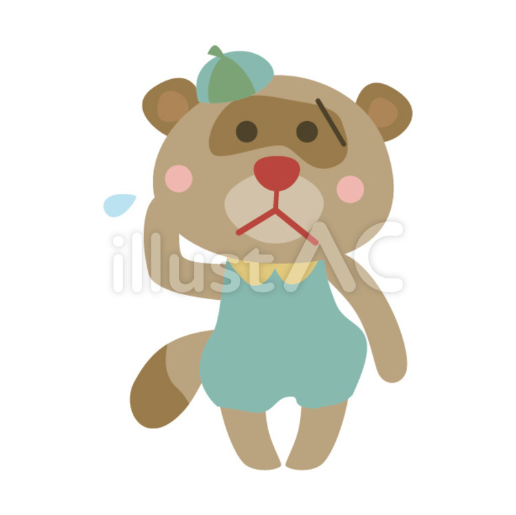 たぬき タヌキ,動物,生き物のイラスト素材