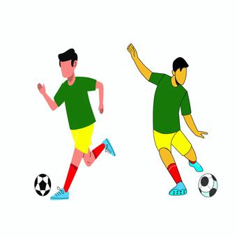 スポーツ 080 スポーツ 080 スポーツ,サッカー,サッカー選手,ボール,試合,チーム,トレーニング,男性,運動,ユニフォームのイラスト素材