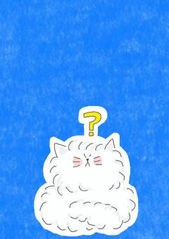 わからないねこちゃん わからないねこちゃん かわいい,わからない,不明,なぞ,なんで,なぜ,はてな,?,疑問,考えるのイラスト素材