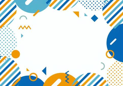 Pop geometric pattern / blue frame background, JPG, PNG and AI Pop geometric pattern / blue frame background, , JPG, PNG and AI
