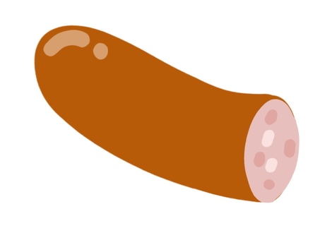 ウィンナーの断面 ソーセージ,ウインナー,食べ物,断面,カット,切る,調理,料理,シンプル,食材のイラスト素材