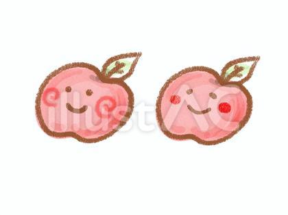 イラスト☆りんごちゃん☆微妙な表情付き
