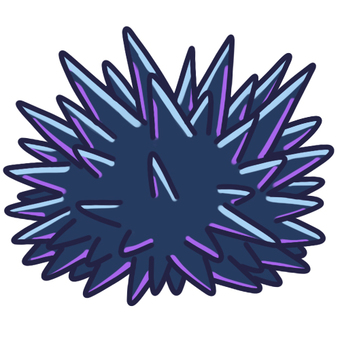 ウニ ウニ,手描き,可愛い,トゲ,棘皮動物のイラスト素材