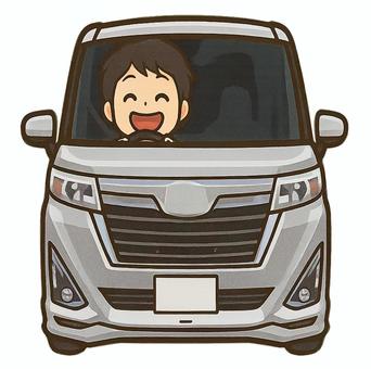 ひとりドライブする女性