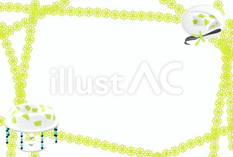 Bavarian cream with melon and yellow-green lace, JPG, PNG and AI Bavarian cream with melon and yellow-green lace, ribbon, decorative frame, frame, JPG, PNG and AI
