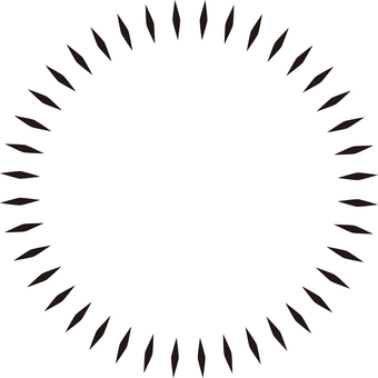 拡散丸フレーム・黒 フレーム,丸,白バック,飾り,円,ベクター,額,囲み,枠,拡散のイラスト素材