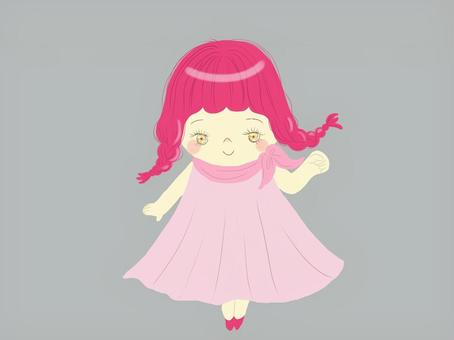 さくらさん02 女の子,妖精,桜,ピンク,子ども,春のイラスト素材