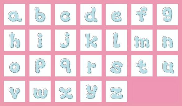 やわ文字 ズレ影 アルファベット小文字 やわ文字 ズレ影 アルファベット小文字 文字,オリジナル,やわらかい,ぐにゃぐにゃ,影,破線,ズレ影,フチ文字,太字,書体のイラスト素材