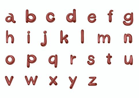 ぷっくりアルファベット小文字 チョコクリーム,フォント,アルファベット,ローマ字,小文字,チョコレート,ぷっくり,絞る,可愛い,クリームのイラスト素材